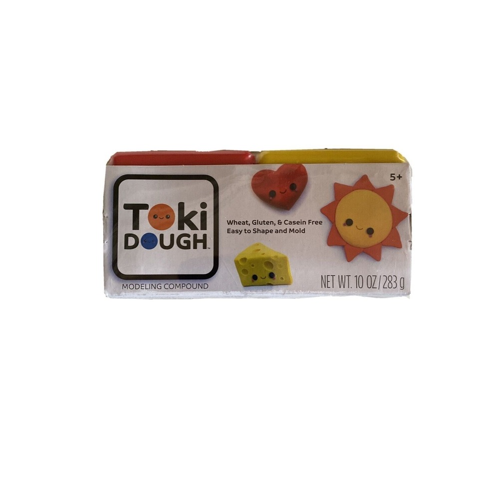 Toki Dough Modeling Compound Red Yellow 10oz‎ 2-Color Pack Wheat Gluten Free